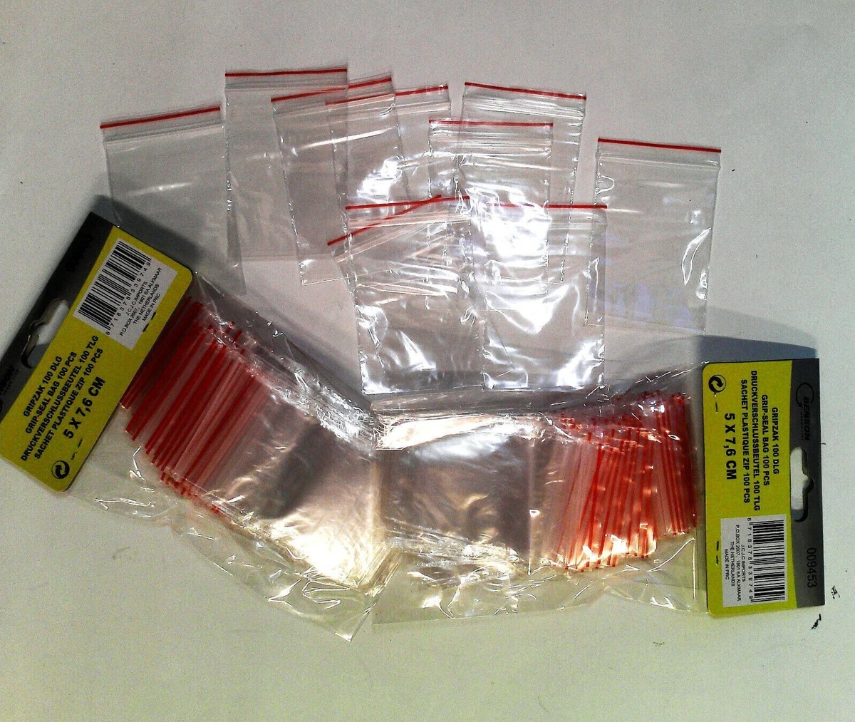 400 Sacchetti Richiudibili Trasparenti 5x7 Cm - Ziplock In PE Per Alimenti, Perline, Viti E Piccoli Oggetti