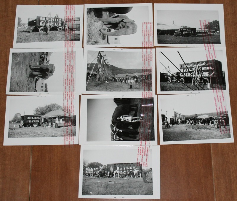 Bailey Bros Circus-Photos/Photographs-Reprints-B&W-(Set of 10)