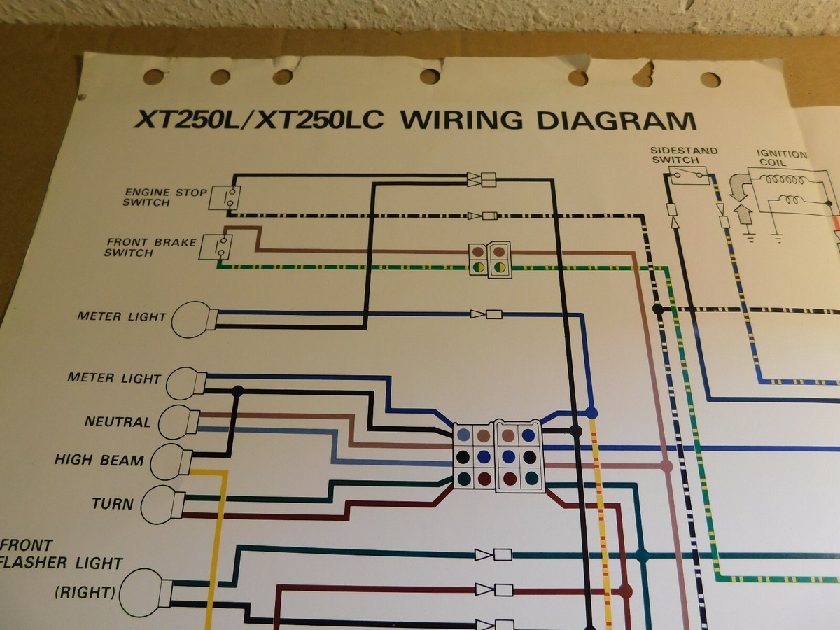 OEM 1984 Yamaha XT250L L250LC Wiring Diagram from Factory Dealer