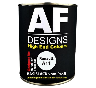 1L Autolack für Renault A11 Blanc Artika  Autolack Spritzfertig