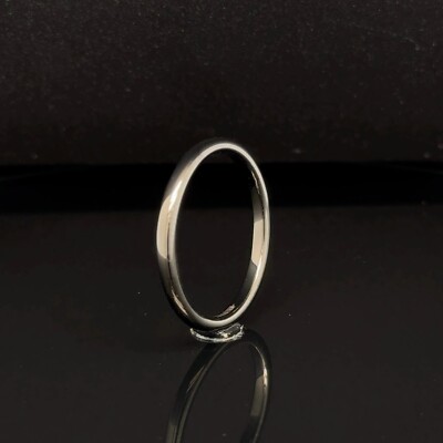 Brushed Polished Minimalist Christmas Gift Band 2mm Gunmetal Black Tungsten Ring