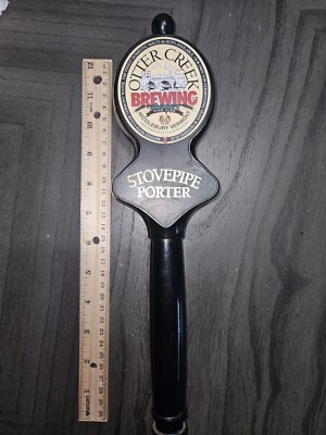 Otter Creek Brewing Stove pipe Porter Tap Handle. Black. Plastic. Good Condition
