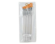 Atlas Brush 800F Sable / Taklon Flat Paint Brush Set (5 Pack)