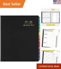 Compact and Elegant 2025-2026 Faux Leather Planner - Perfect for Professionals