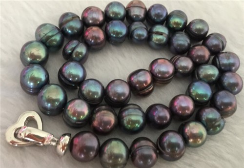 green pearl necklace 18inch 925s | eBay