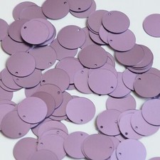 Round Sequin 12mm Top Hole Orchid Lavender Matte Satin Shimmer Made in USA