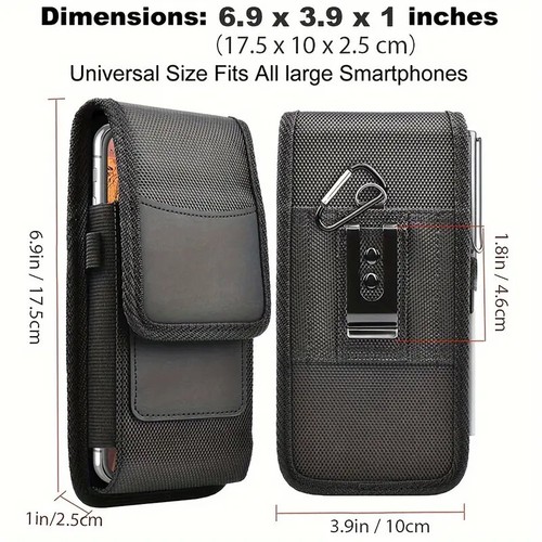 Cell Phone Holster Pouch Case Vertical/Horizontal, With Belt Clip XL & XXL - Picture 4 of 12