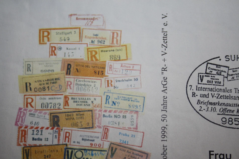 PlusBrief USo 1 mit WZ 1X, Zudruck 7- te Treffen R- und V- Zettel-Sammler (5041) - Bild 4 von 4