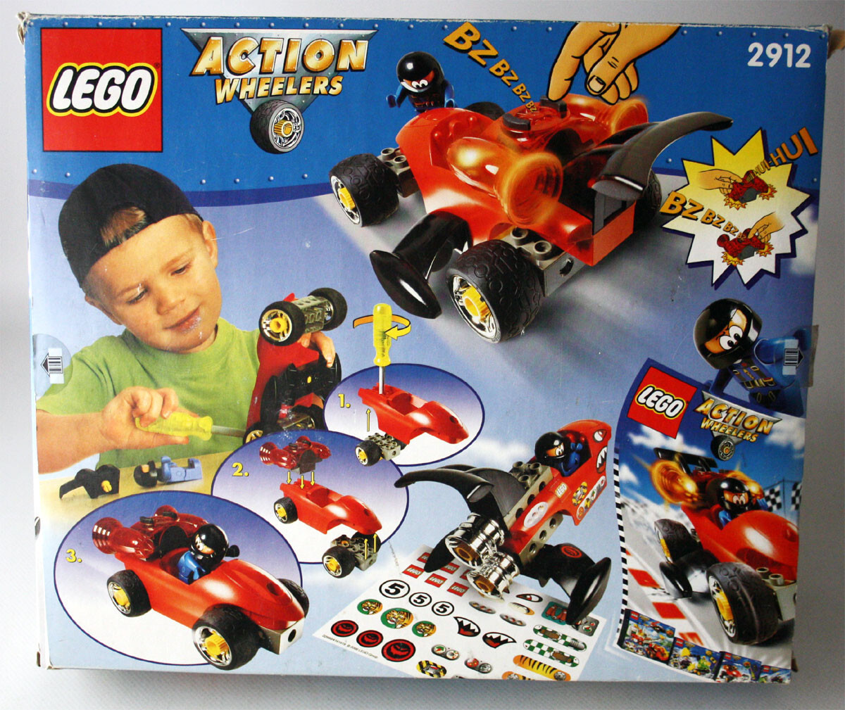 RARE 2000 LEGO ACTION WHEELERS 2912 RADICAL RACER LIGHT & SOUND