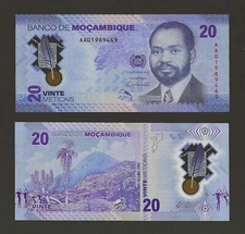 MOZAMBIQUE 20 Meticais 2024, P-155, New Samora Machel Issue, UNC, Polymer.