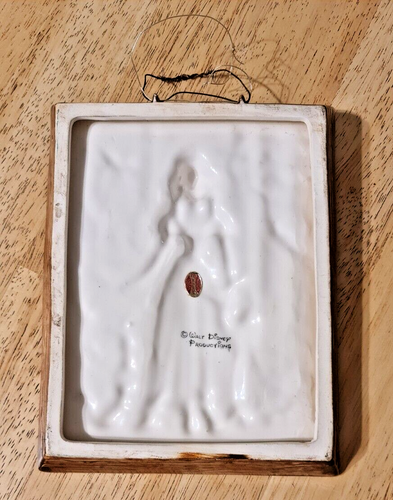 Enesco Walt Disney 3D Ceramic Wall Plaque:"Snow White" Japan 21x16.5cm Vtg Rare - Picture 2 of 13