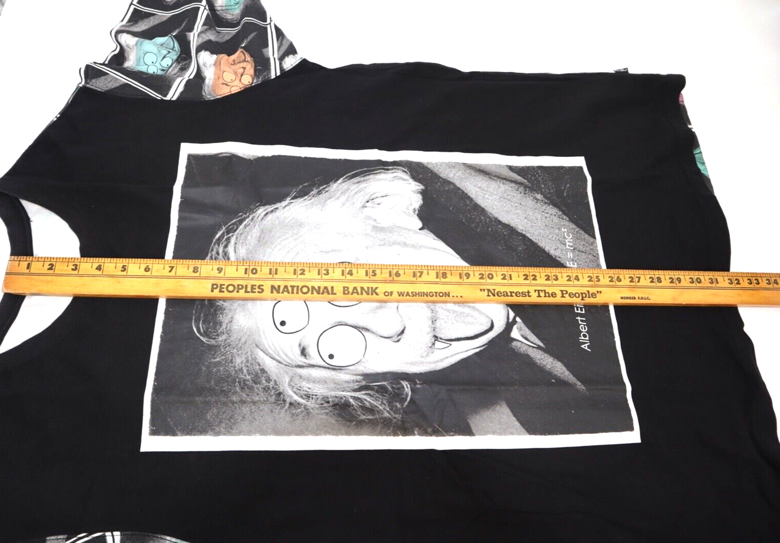 Rare Albert Einstein Graphic Collage T shirt Doub… - image 11