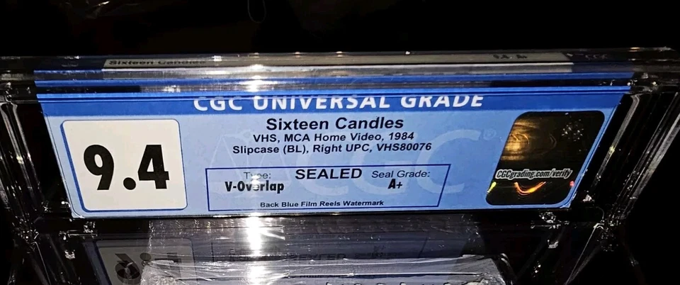 CGC 1984 Sixteen Candles VHS Graded 9.4 SEALED Rare VARIANT HTF New John Hughes  - Image 4 of 4
