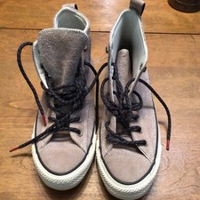 Converse Chuck Taylor All Star Leather High Grey Men 5 Women 7 Unisex