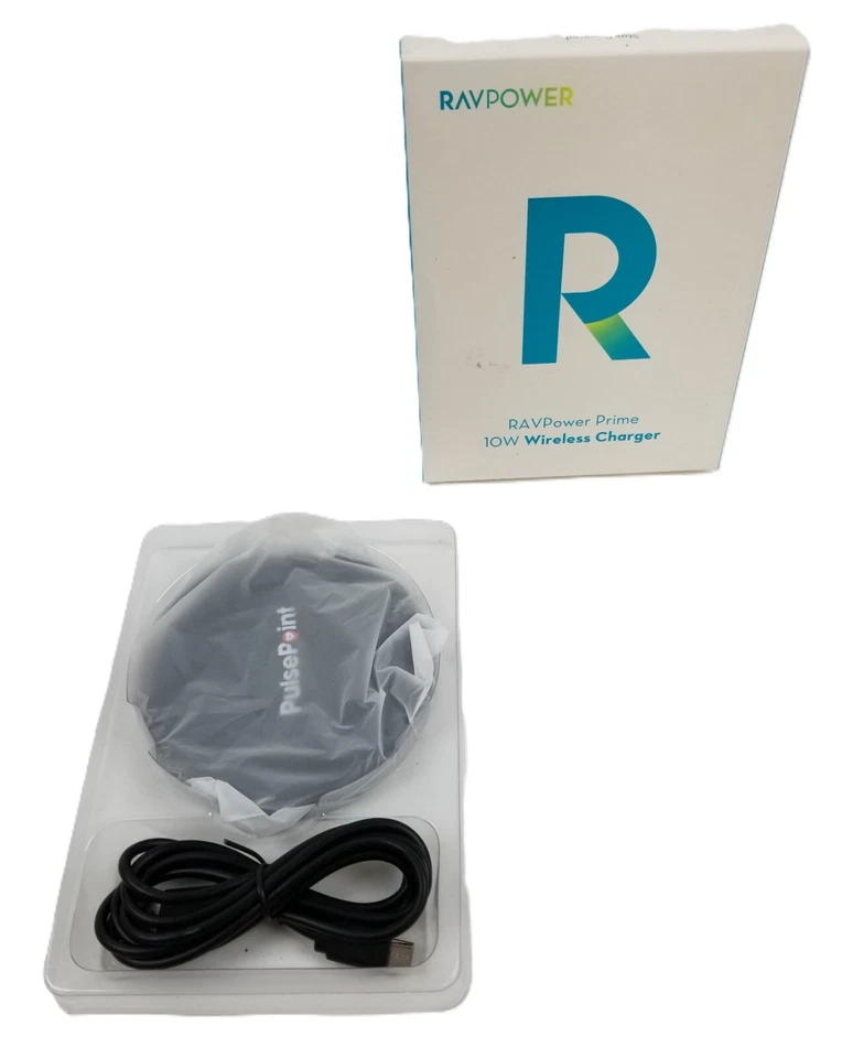 2 RAVPower RP-PC014 Carga Rápida Qi Almohadilla de Carga Inalámbrica 10W con Cable 5V/2A NUEVO Foto 3 de 4