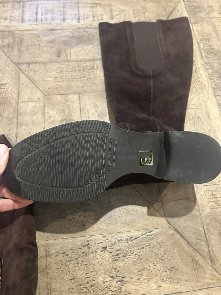 Botas altas de gamuza marrón Marina Rinaldi para mujer talla 39/US 8,5 9 USADAS EN EXCELENTE ESTADO apenas usadas Foto 2 de 4