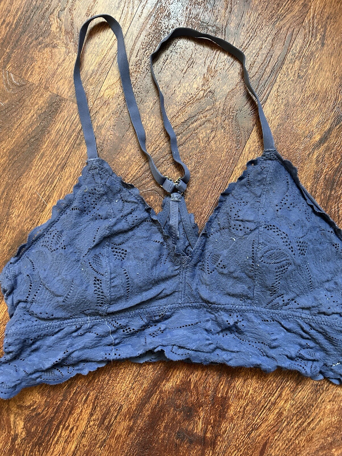 Aerie Bralette Navy Blue Size Large-image
