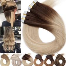 Skin Weft Ombre Brazilian Tape In Real Remy Human Hair Extensions Highlight 22"