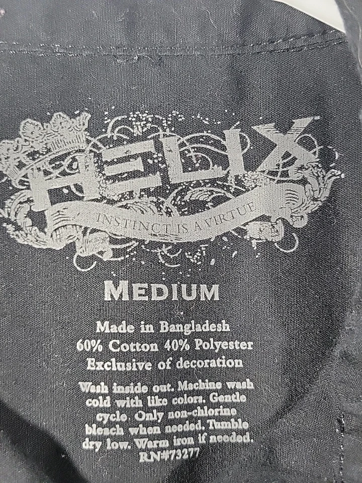 Camisa Helix masculina preta manga longa com botões tamanho médio - Imagem 4 de 4