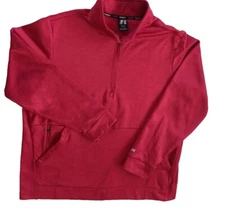 Russell Men's Fleece Active Sweater Jacket 2XL or 50-52 Multi Pockets Batik Red