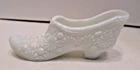 Vintage Fenton White Milk Glass Daisy & Button Shoe Slipper