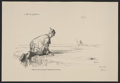 Photo:But de guerre. Allons, un bon mouvement ! Demandez-nous la paix !...