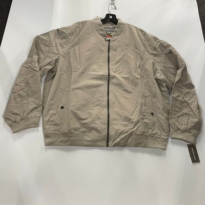 MICHAEL KORS Alba Taslan Bomber Jacket Men's Size 2XL Flint Gray