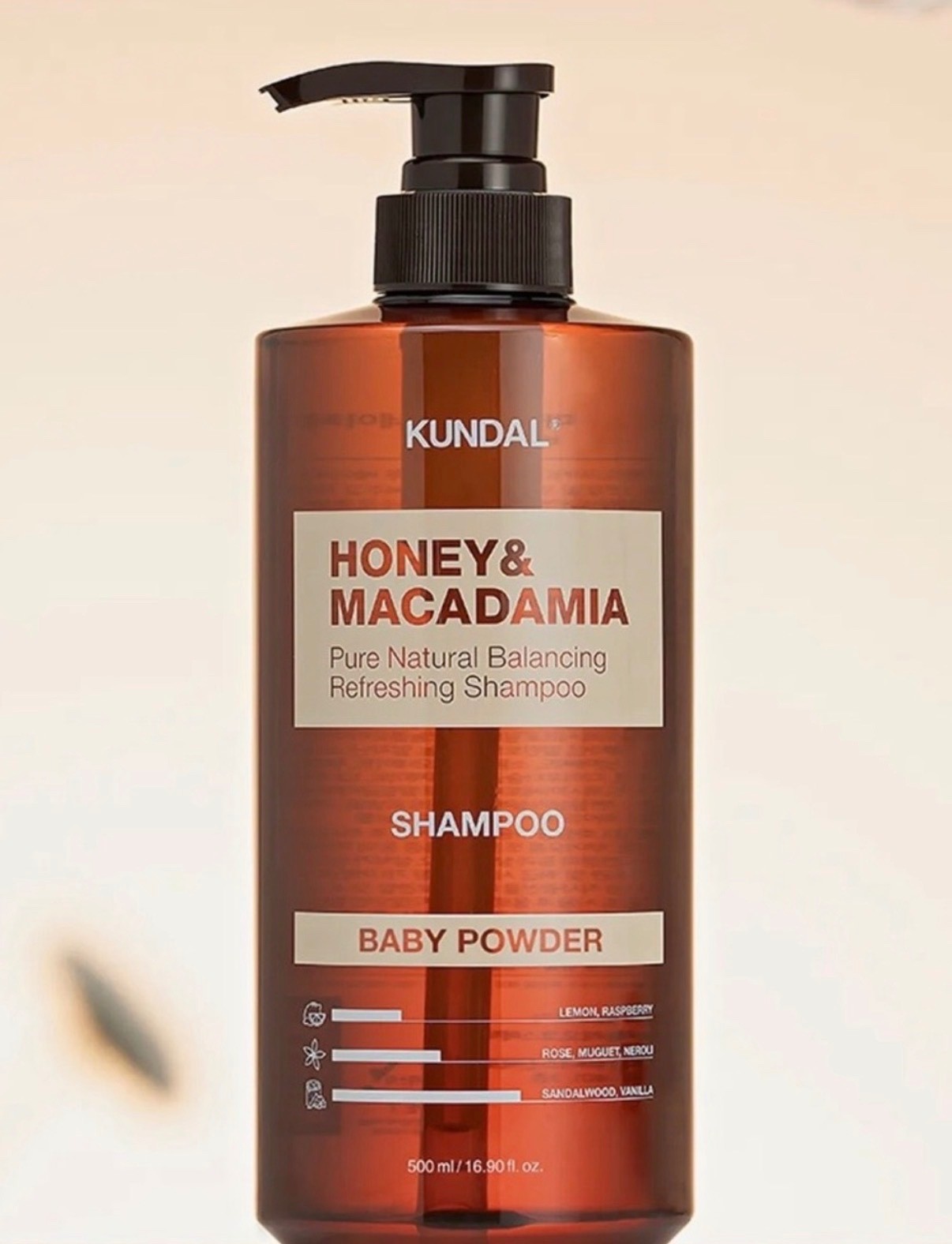 KUNDAL Honey & Macadamia Shampoo Baby Powder 500 mL