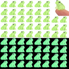 70 Resin Mini Frogs Miniature Figurines Animals Glow in the Dark Tiny Frogs for