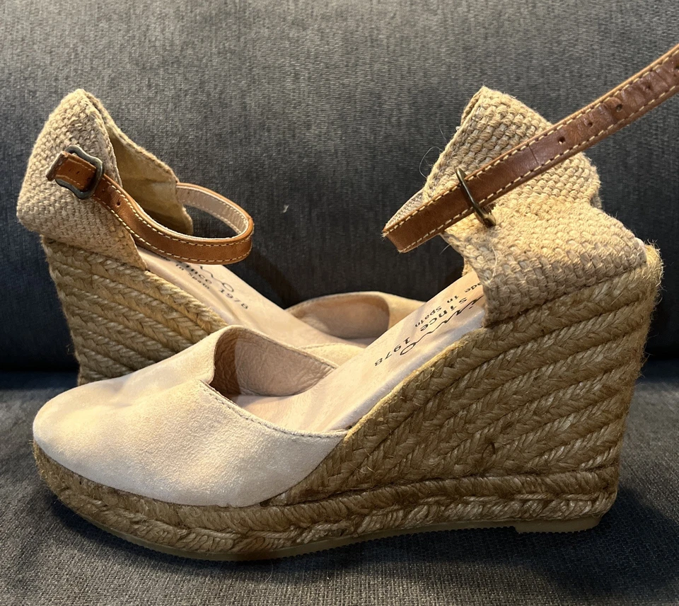 Anthropologie Gaimo Mujer Talla 36-US 6 Alpargatas Cuña Zapatos Tostado Gamuza España Foto 2 de 4