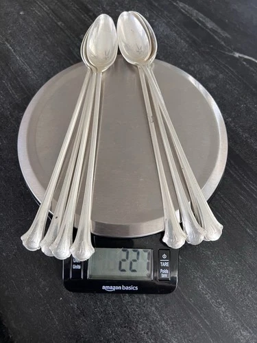 Iced Tea Spoon Towle Chippendale Sterling Silver 227 Grams - 6.75 Troy Ounces