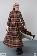 Cabbages & Roses Kilty Coat In Royal Stuart Cashmere BNWT Size 10