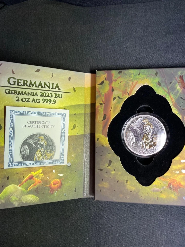 2023, Germania,2 oz Silver,10Mark, ANA,Yelow gold+Ruthenium+ Palladium,Zuletzt. - Bild 4 von 4