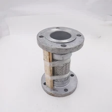 11" OAL x 3" 80mm ID Flexible Metal Stainless Steel Hose Assy  4-Bolt 150# 7/8"