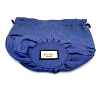 New! Gucci Flora Beauty  Cosmetic Bag Drawstring  Pouch Clutch ~ Purple