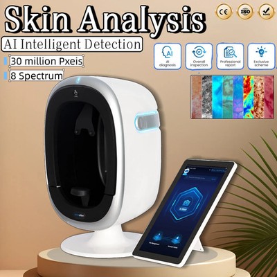 3D AI Facial Skin Analyzer Machine 15.6'' 9 Light Spectrum Skin Analysis Scanner