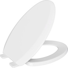 PROFLO PFTSHEC2000 White Elongated Closed Front Toilet Seat & Lid