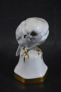 O68C52 Hutschenreuther porcelain figurine owl design by Prof. Fritz Klee
