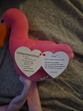 Ty Beanie Babies Pinky the Flamingo Plush Toy
