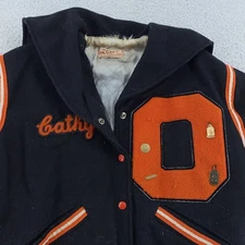 Vintage 60s Oakfield Ripon Award Varsity Jacket Womens CROP FIT Small Letterman