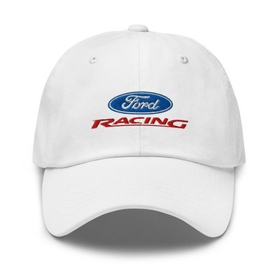Ford Racing Embroidered Dad Hat Cap Black Navy White Motorsport Fan Gift