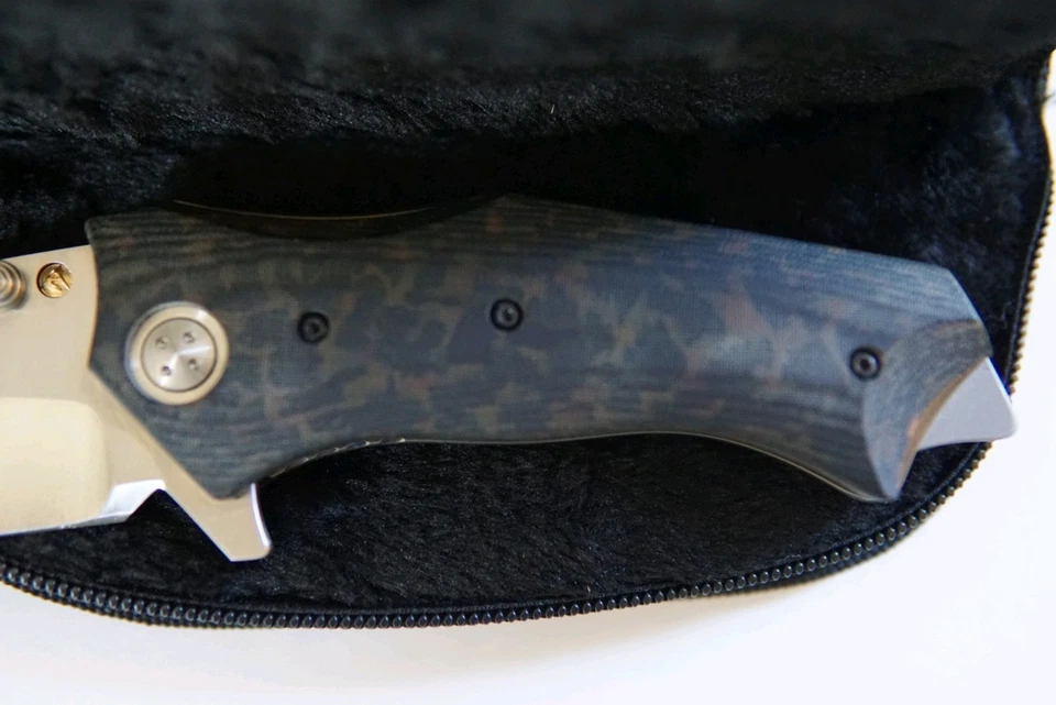 Allen Elishewitz Custom Kopis Flipper Camo Micarta - Image 2 of 4
