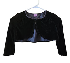 Girls  Black Velvet Bolero   Size 6  7, F F