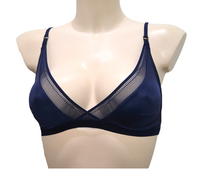 sloggi BH Größe 70C BHs ohne Bügel Soft Bra blau Symmetry N weich bequem Top
