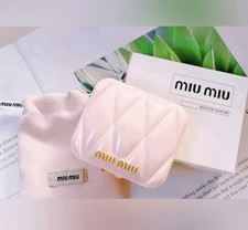AUTHENTIC MIU MIU Baby Pink Compact Dual Sided Mirror With Pouch NIB