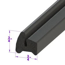 Door Bottom Seal.  Fits retainer channel