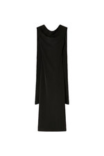 Odd Muse Womens The Ultimate Muse Drape Midi Dress Black Cap Sleeve BNWT Size M