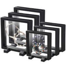 6 Pcs 3D Floating Frame, Large Size Floating Display Case, Visualize Transpar...