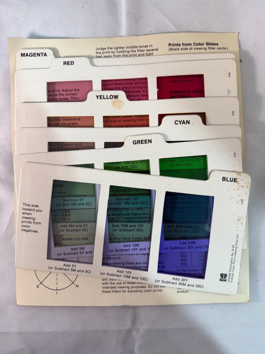 KODAK COLOR PRINT VIEWING FILTER KIT | eBay