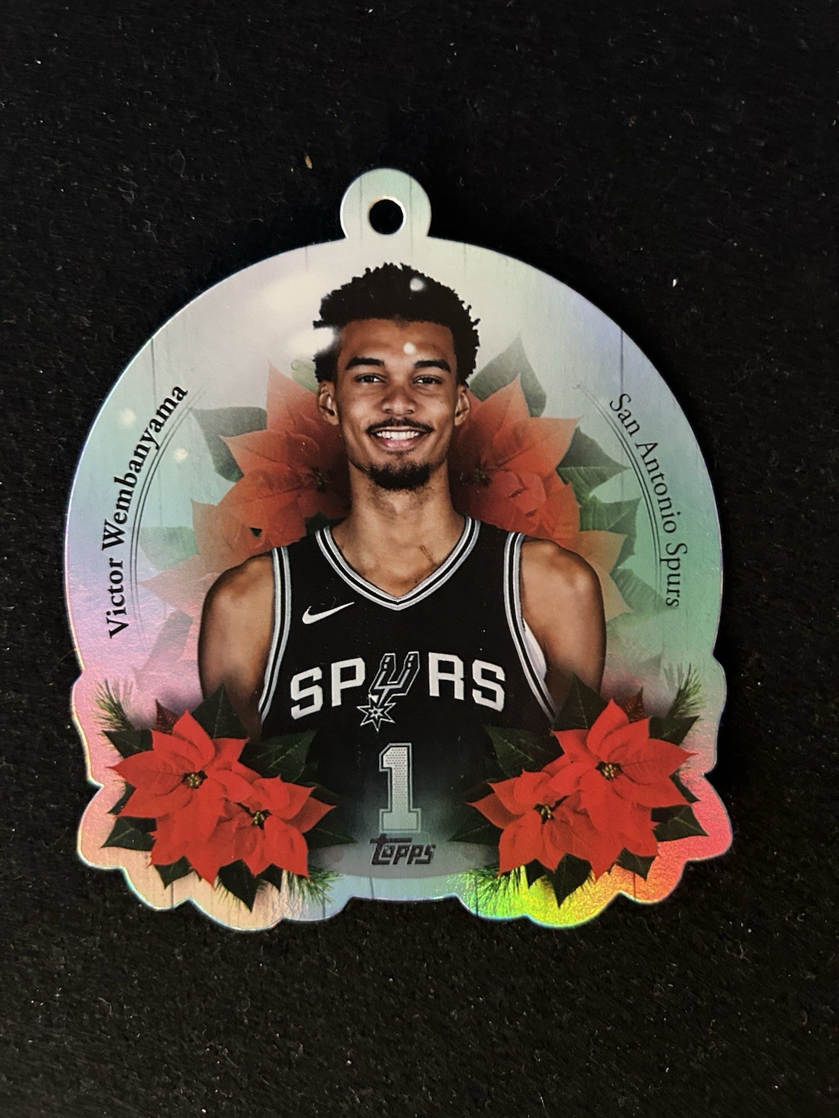 2025-26 Topps Holiday VICTOR WEMBANYAMA #DCO-VW Die-Cut Ornament Spurs Wemby